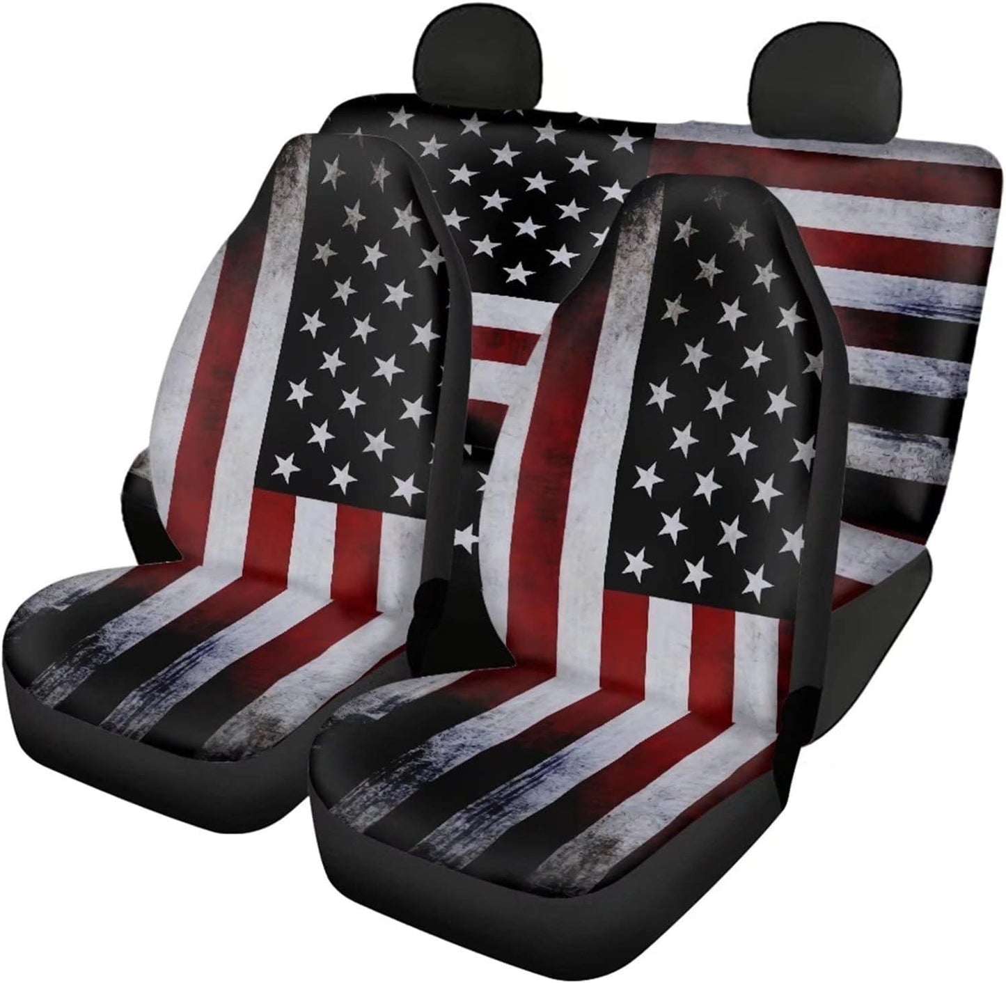 AFPANQZ Oriental Dragon Print Car Seat Covers Full Set for Back Seat Front Seats Universal Fit Most Cars SUVs Trucks Vans Comfortable Auto Seat Protection Full Set for Women Men Black Red