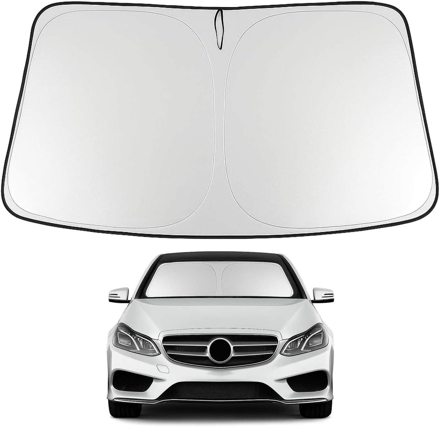 Proadsy Front Windshield and Side Windows Custom Fit 2018-2025 Freightliner Cascadia, Semi-Truck Semi, Commercial & Big Rig Truck Sun Shade Foldable Sun Protector Privacy Cover 2025 Upgrade