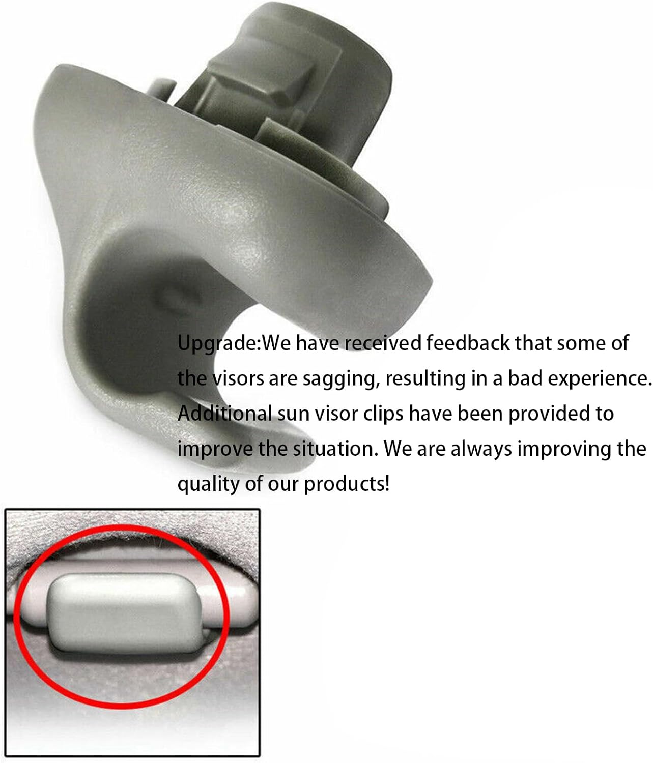 WEILEITE Left Driver Side and Right Passenger Side Sun Visor Compatible with Honda Civic 2006-2011 Replaces 83230-SNA-A01ZC/83280-SNA-A01ZC(Pair, New Gray)