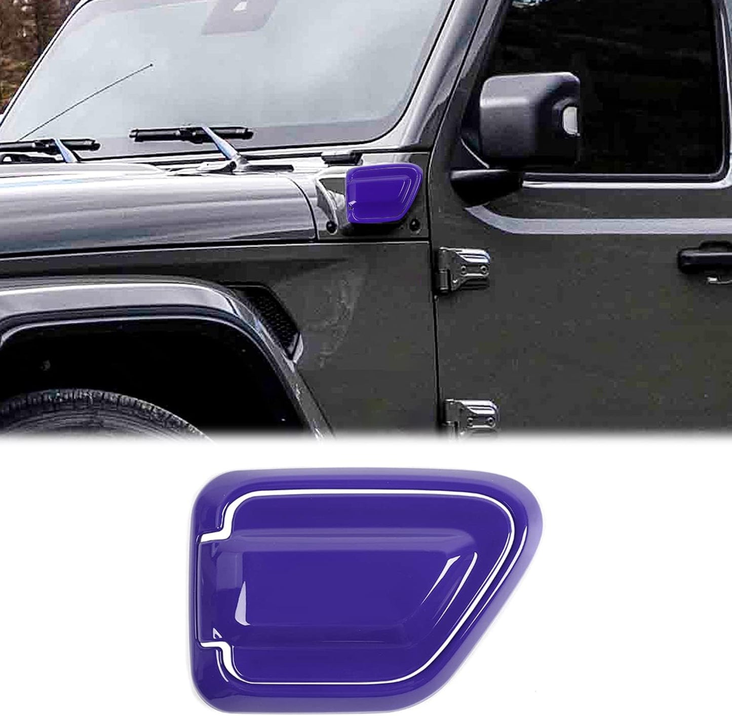 CheroCar for Jeep 4xe Electric Charging Ports Trim Cover Antidust Antiscrach Protector Cover for Jeep Wrangler 4xe 2021-2022 (Purple)
