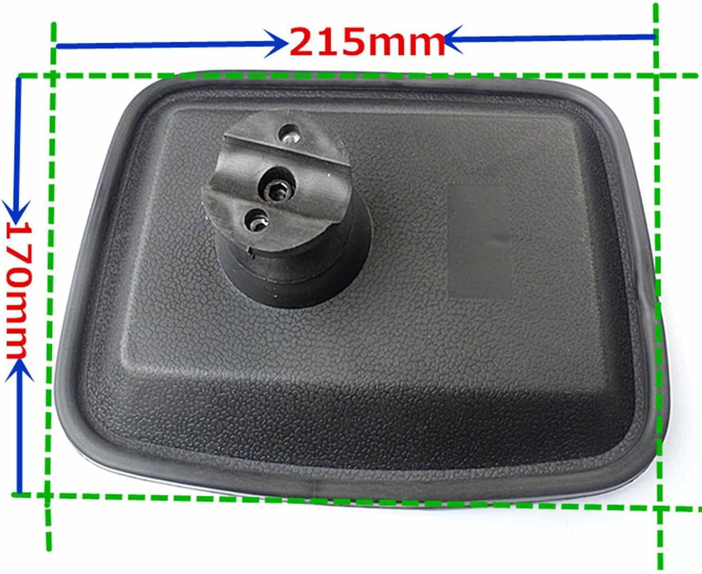 wolfmoutiy 2 Pcs Rear View Mirrors-215 X170 Mm,Universal Hd Glass Convex Wide Angle Rear View Mirror Back Mirror for Lorry Bus Tractor Excavator,Black