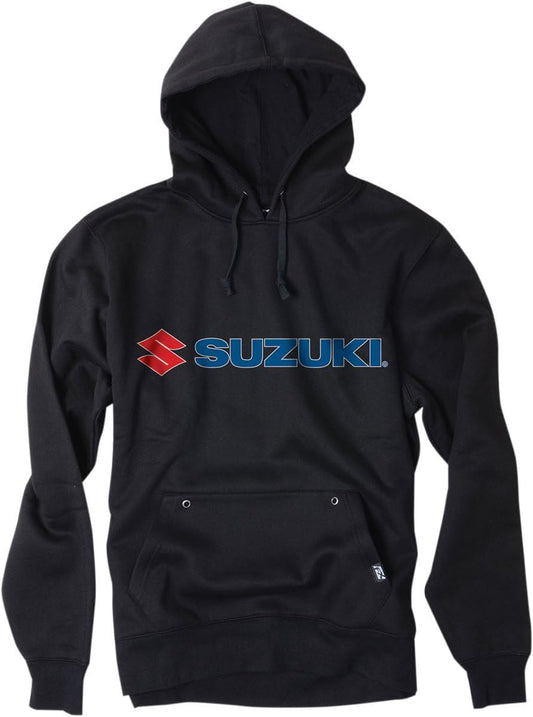 Factory Effex 'Suzuki' Hooded Pull-over Sweatshirt (Black, Medium)