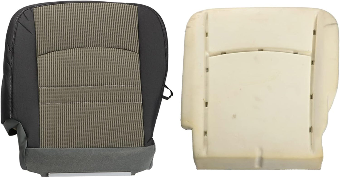 munirater Driver Side Bottom Cloth Seat Cover and Foam Cushion Replacement for Ram 2009-2012 1500 2500 3500 4500 5500 SLT Gray