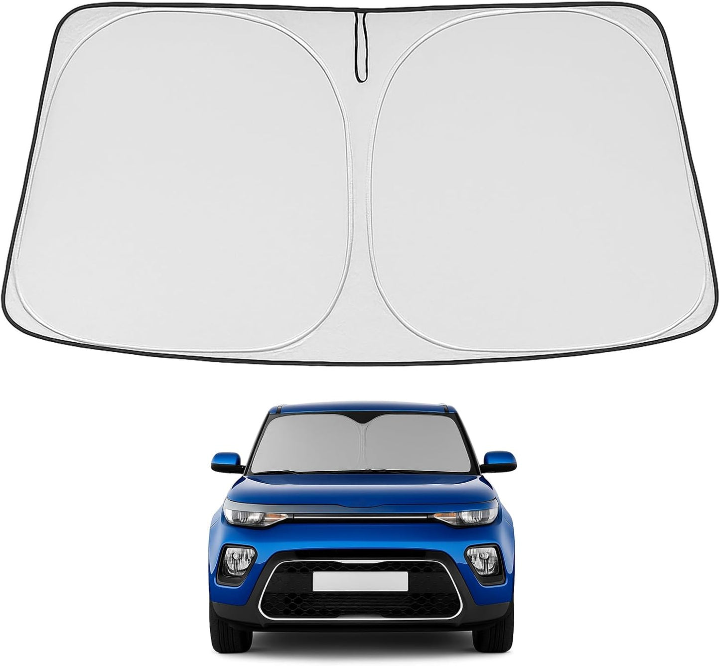Proadsy Front Windshield and Side Windows Custom Fit 2018-2025 Freightliner Cascadia, Semi-Truck Semi, Commercial & Big Rig Truck Sun Shade Foldable Sun Protector Privacy Cover 2025 Upgrade