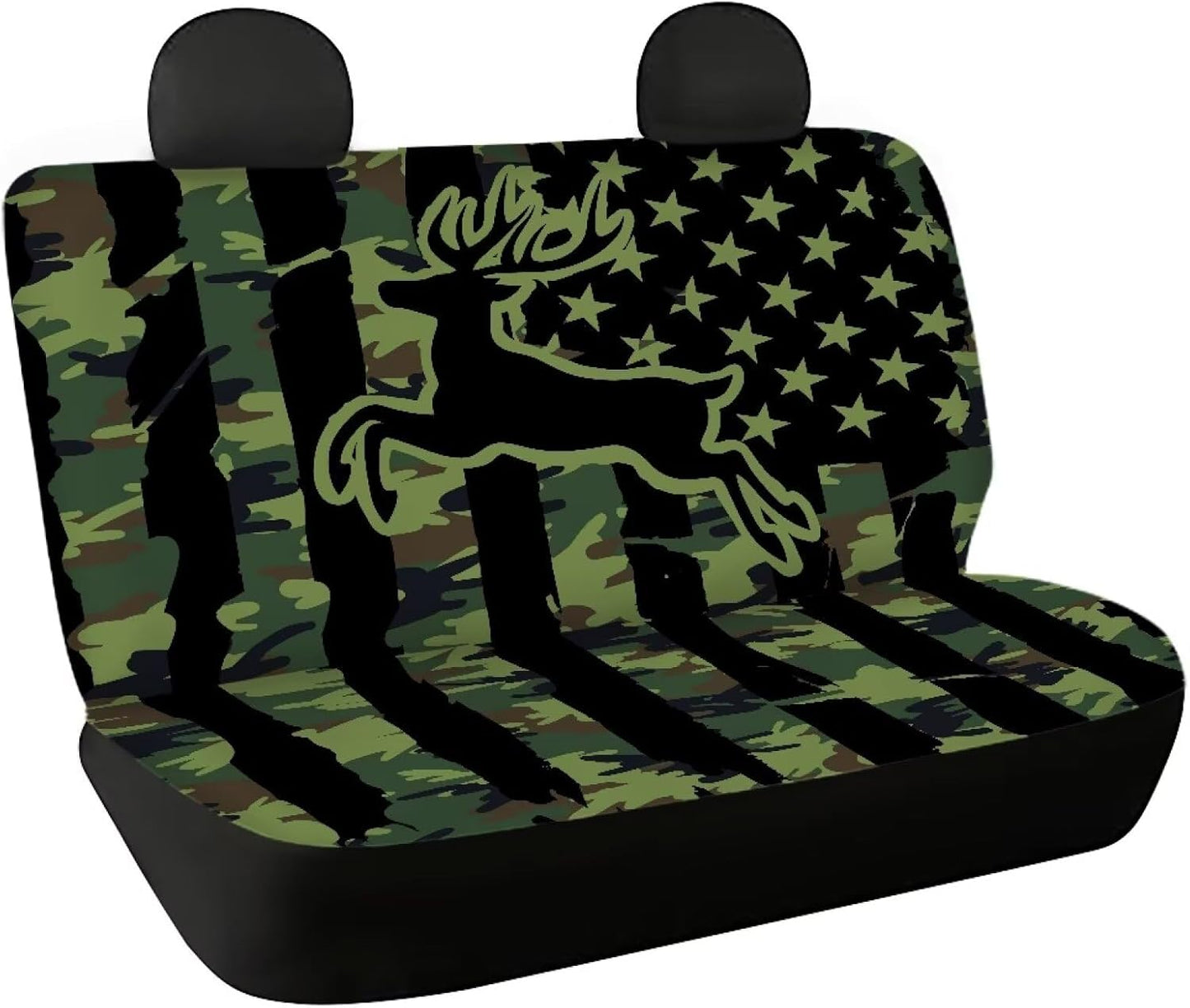AFPANQZ Cowhide Milk Cow Print Car Rear Bench Protective Seat Cover - Brown, Polyester Fabric, Universal Fit, Full Wrap, Dust-Proof - For Trucks, Vans, SUVs