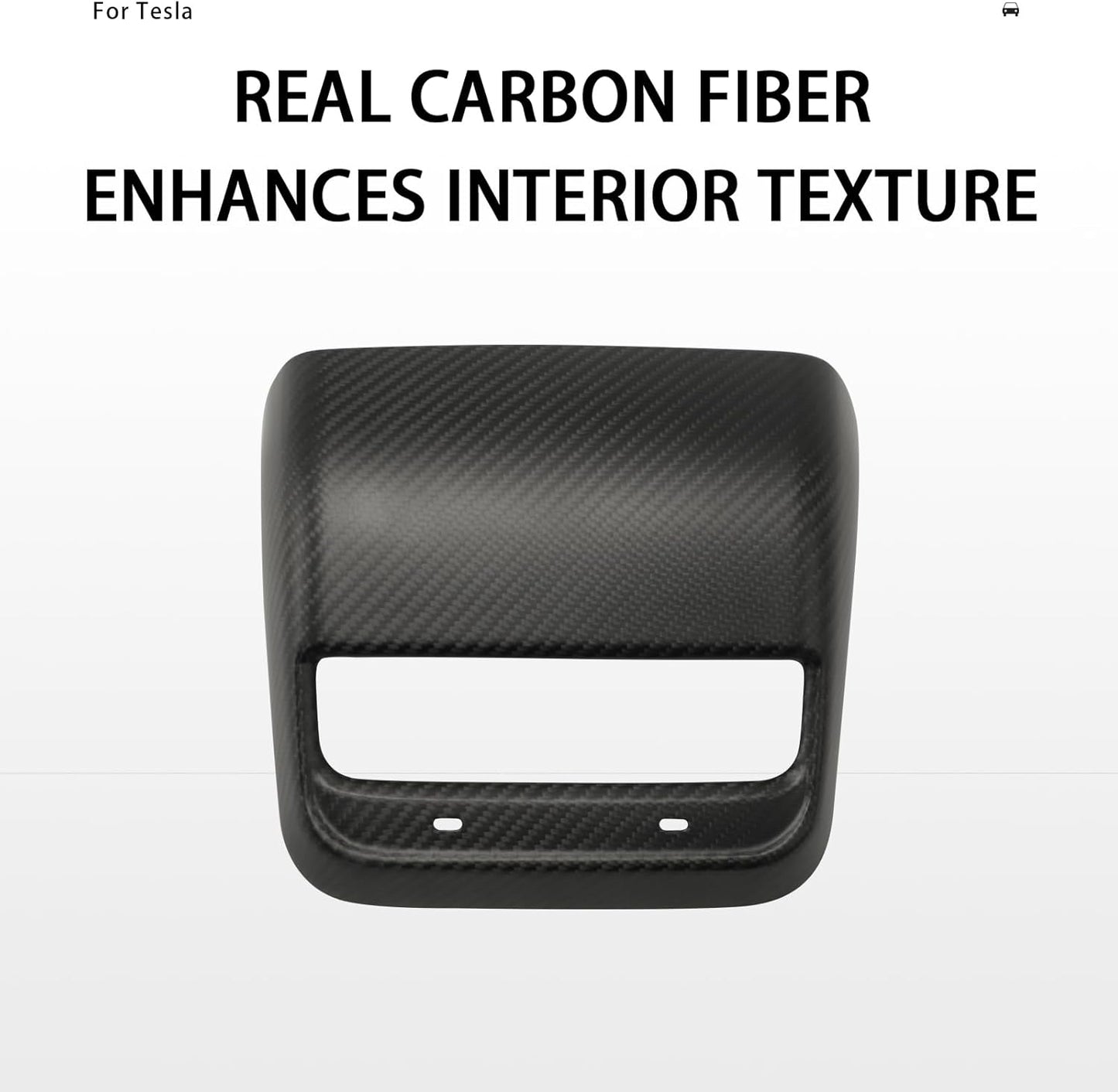 for Tesla Model 3 Y 2022 Dry Carbon Fiber Rear Row Air Outlet Trim Interior Accessories (Matte Carbon)