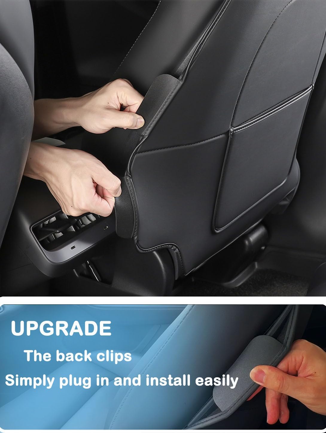 EVMODS for Tesla Back Seat Protector for Kids,Child Feet Kick Mats Seat Cover Waterproof Pet Protect Covers for Stains and Scratches Fit Tesla Model Y/3/S/X Accessories 2PCS