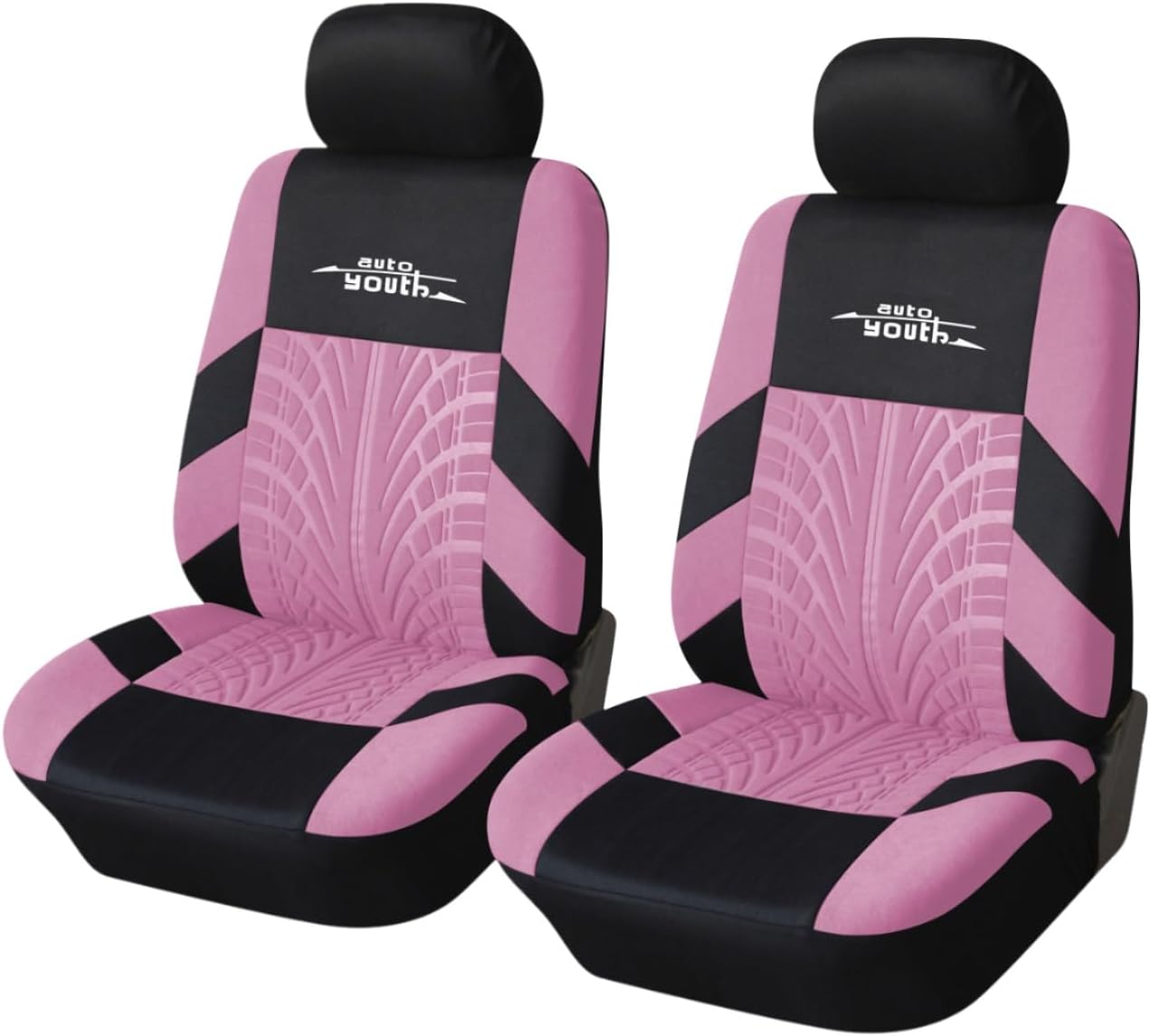 AUTOYOUTH Car Seat Covers for Front Seats, Breathable and Washable Bucket Seat Covers for Cars, Truck, SUV, Vans Airbag Compatible Automotive Interior Covers, Orange