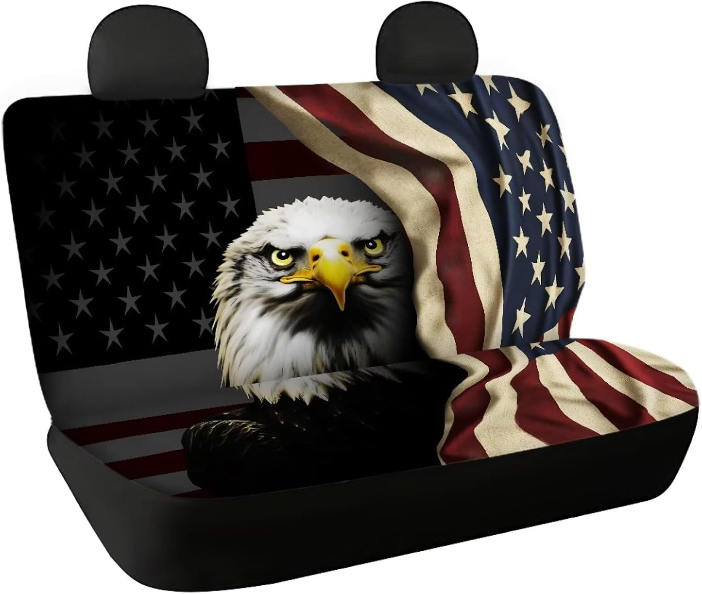 AFPANQZ Cowhide Milk Cow Print Car Rear Bench Protective Seat Cover - Brown, Polyester Fabric, Universal Fit, Full Wrap, Dust-Proof - For Trucks, Vans, SUVs