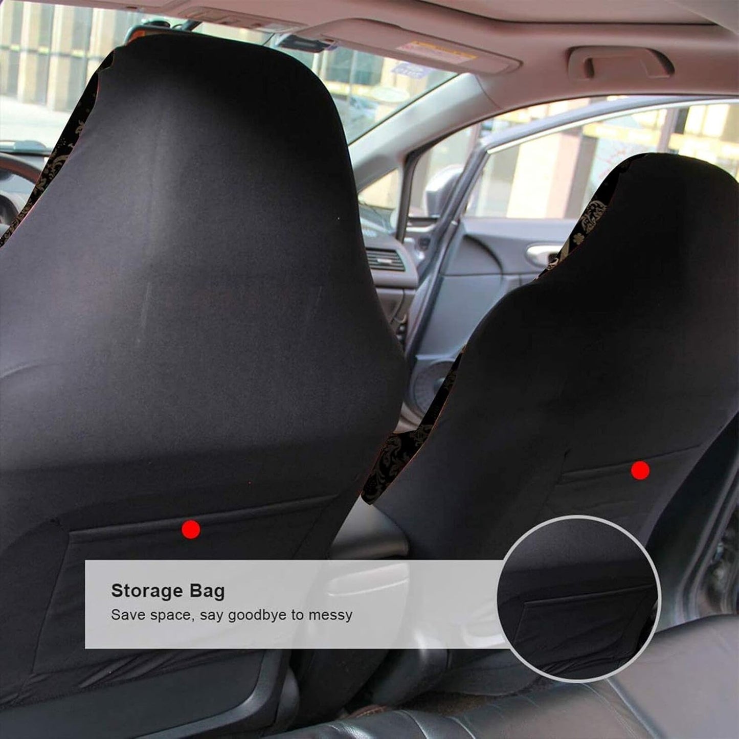 Ninegty Triple Moon Goddess Wiccan Gold Pentagram Universal Car Seat Covers Anti-Slip Seat Cover Protectors for Sedan Truck Van