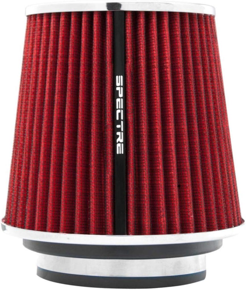 Spectre Performance Universal Clamp-On Air Filter: Washable Filter: Round Tapered; 3 in/3.5 in/4 in Flange ID; 6.719 in (171 mm) Height; 6 in (152 mm) Base; 4.75 in (121 mm) Top, SPE-8132