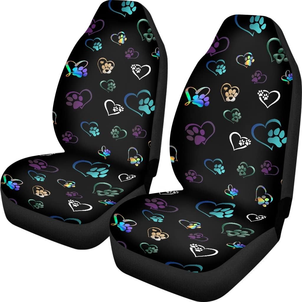 TOADDMOS Bohemian Colorful Mandala Patchwork Car Seat Covers Bucket Front Seats Protector,Universal Fit Cars,Sedan,SUV