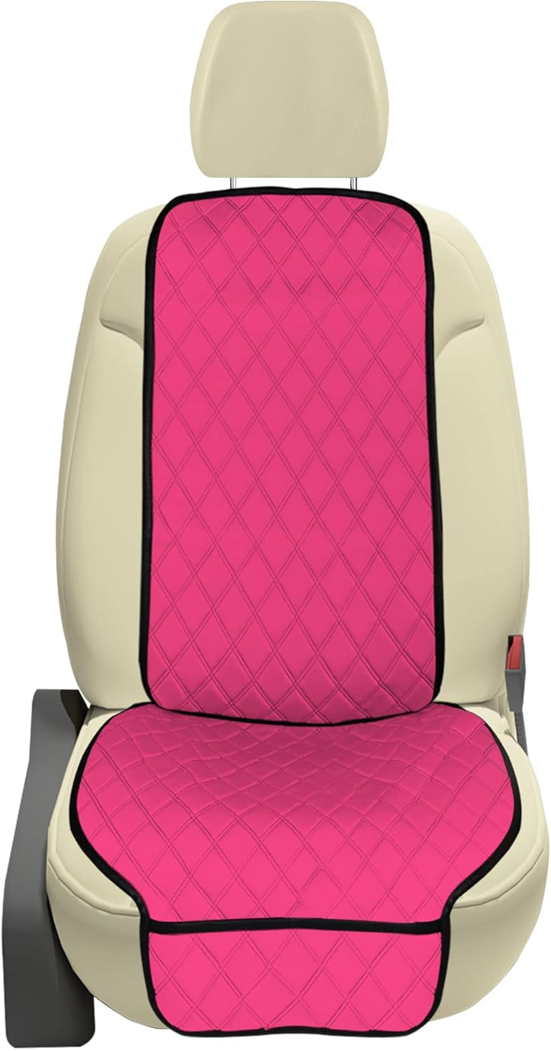 FH Group Car Seat Cushion Neosupreme Automotive Seat Cushions - Universal Fit, Rear Car Seat Cushion, Car Seat Cushions with Non-Slip Silicone Backing for SUV, Sedan, Van Rear Set White