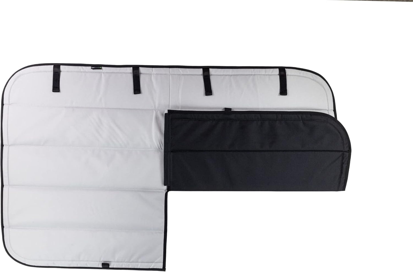 VanEssential Insulated Blackout Crew Window Cover Designed for Ford Transit Van Year 2015 to Current with NO Plastic Trim - Cool Gray