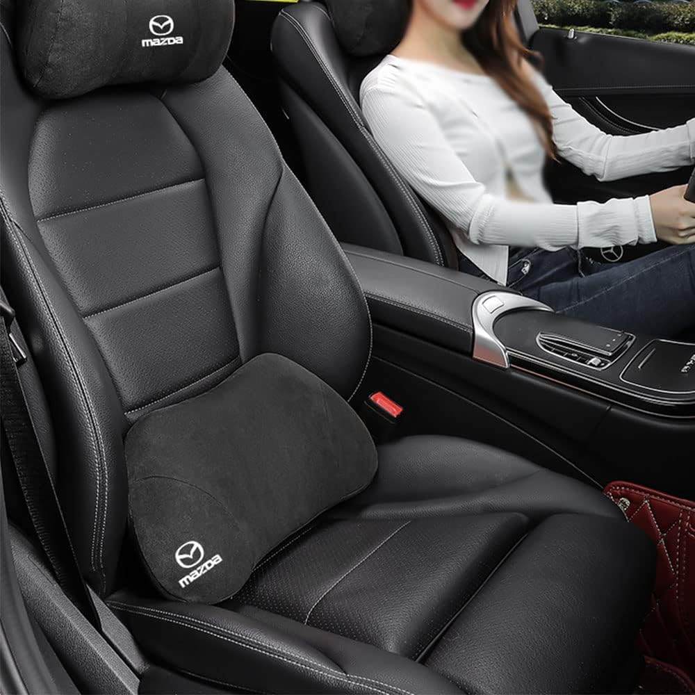 1 Piece for Mazda CX5 CX4 CX-3 CX-7 CX-30 CX-50 CX-60 Car Seat Neck Pillow Car Seat Headrest Protect Neck and Vertebra Breathable Rest Cushion Comfortable Accessories,Black