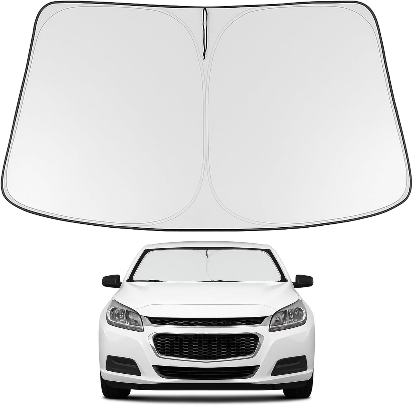 Proadsy Front Windshield and Side Windows Custom Fit 2018-2025 Freightliner Cascadia, Semi-Truck Semi, Commercial & Big Rig Truck Sun Shade Foldable Sun Protector Privacy Cover 2025 Upgrade