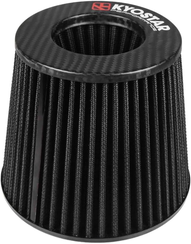 Kyostar 6 Inch (152mm) Neck High Flow Inlet Cold Air Intake Cone Replacement Dry Air Filter Black