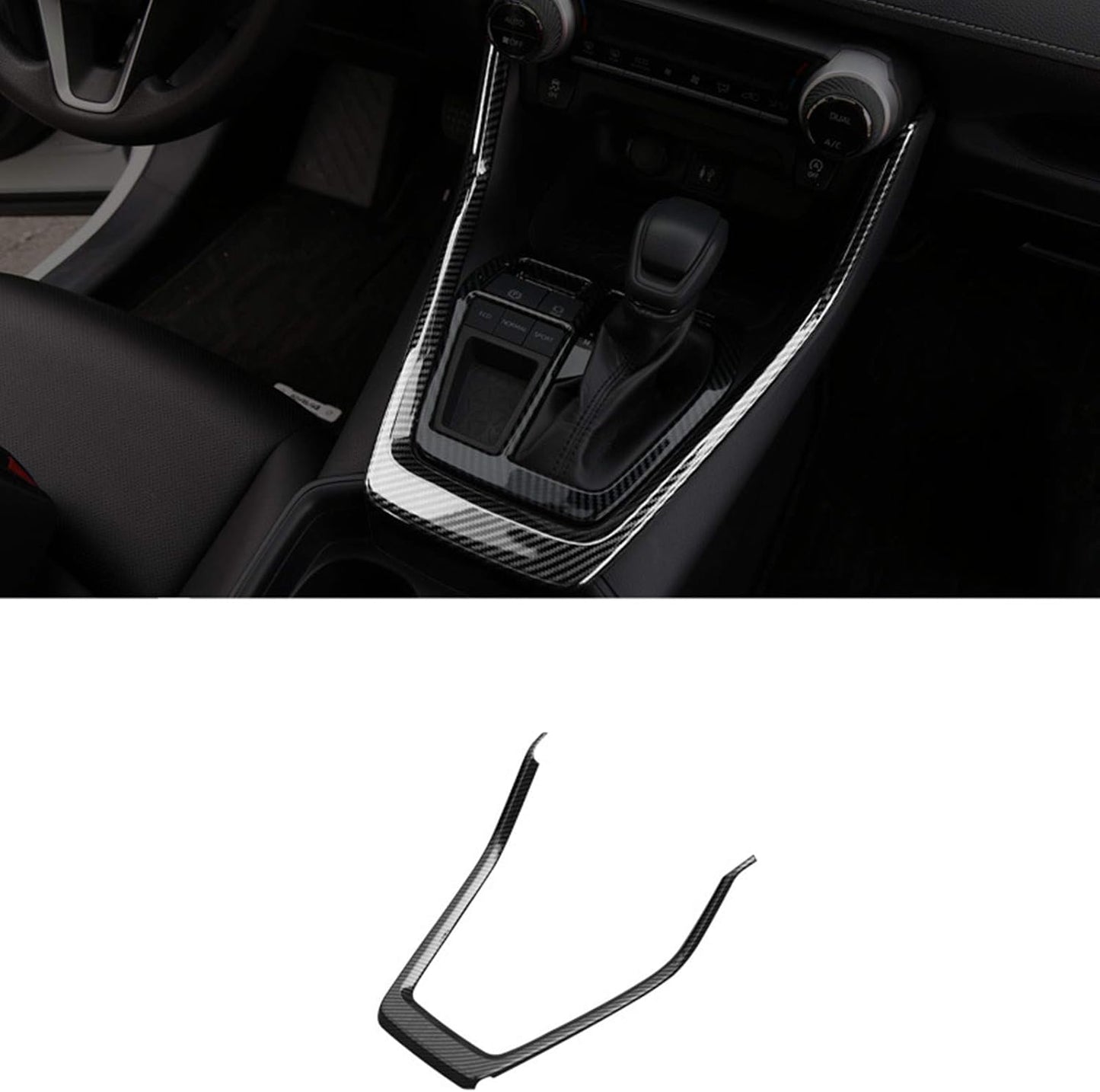 for RAV4 RAV 4 2019 2020 2021 2022 2023 2024 Car Door Lift Armrest Strip Side Door Handle Handles Cover Trim Interior Accessories Carbon Grain