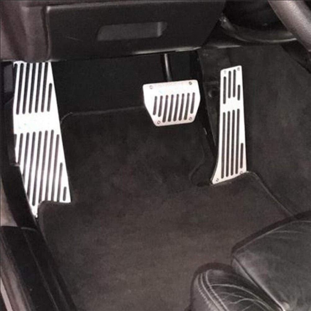 Aluminum Foot Rest Pedals Set Fit for BMW E30 E36 E46 E87 E90 E91 E92 E93 M3 M Tech at MT Silver Black Color (Color Name : Black 4PCS MT)