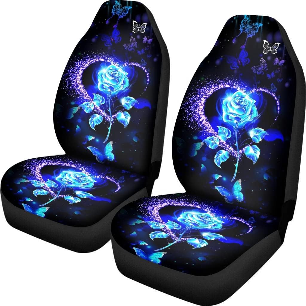TOADDMOS Bohemian Colorful Mandala Patchwork Car Seat Covers Bucket Front Seats Protector,Universal Fit Cars,Sedan,SUV
