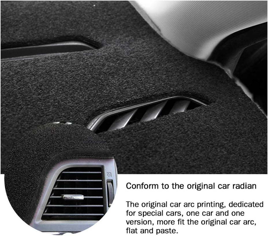 Maite Fit for Lincoln MKZ 2007-2009 Car Dashboard Cover Dash Mat with Silicone Non-Slip Bottom, Anti-Glare Black Line