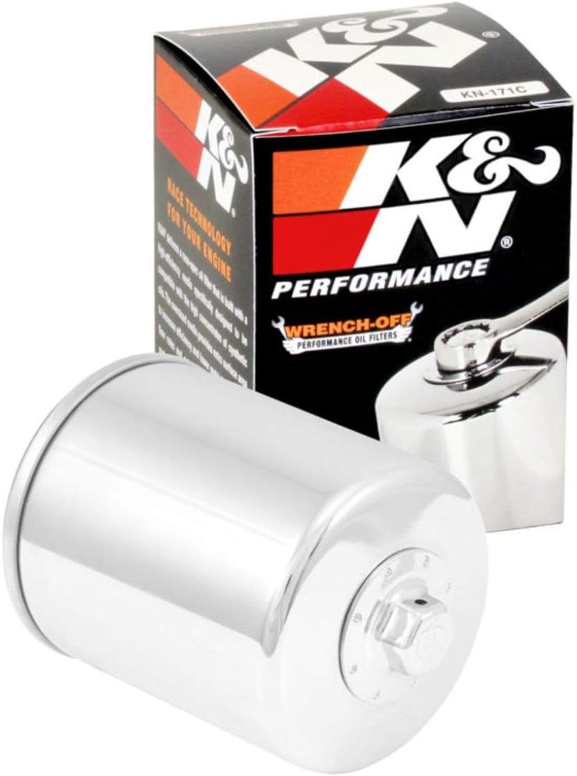 K&N Engineering Black K&N KN-171B-4 Harley Davidson High Performance Oil Filter, 4-Pack, 4 Pack