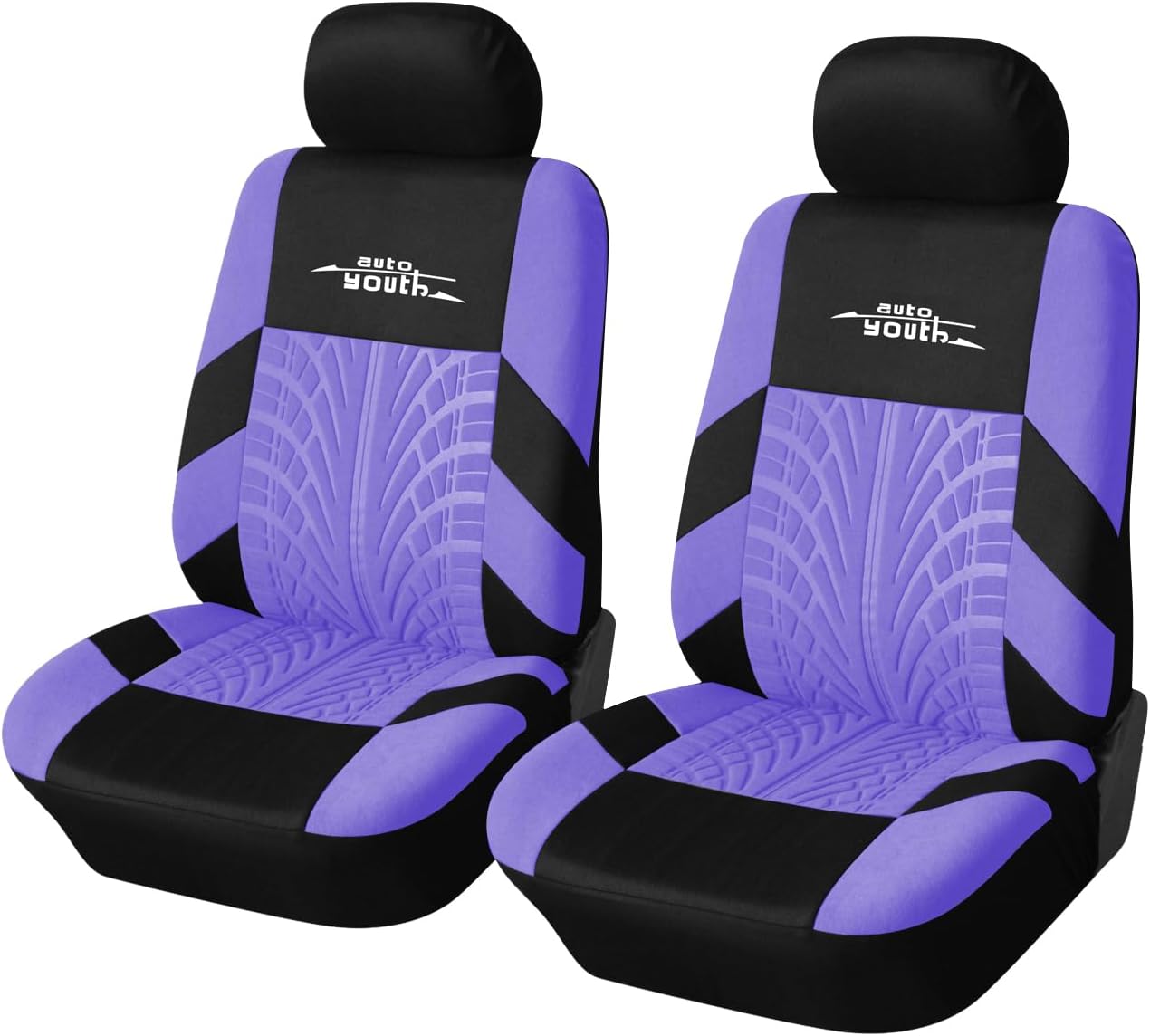 AUTOYOUTH Car Seat Covers for Front Seats, Breathable and Washable Bucket Seat Covers for Cars, Truck, SUV, Vans Airbag Compatible Automotive Interior Covers, Orange