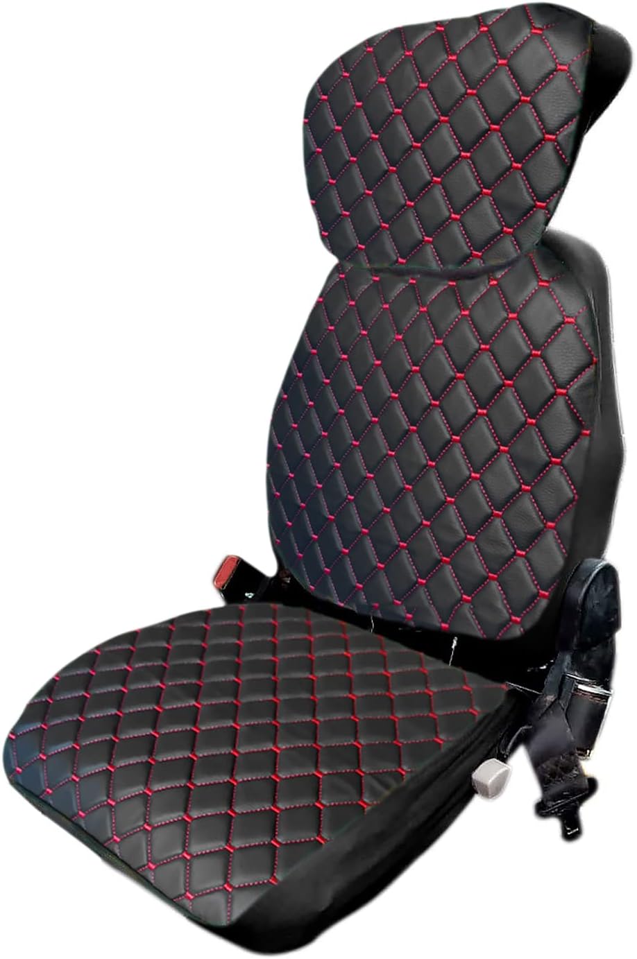 Binbir Trend Heavy Duty Universal Tractor Seat Cover for Cabinet Tractors with Headrest, Forklift Seat Cover - Kapitone Black C3T-101…