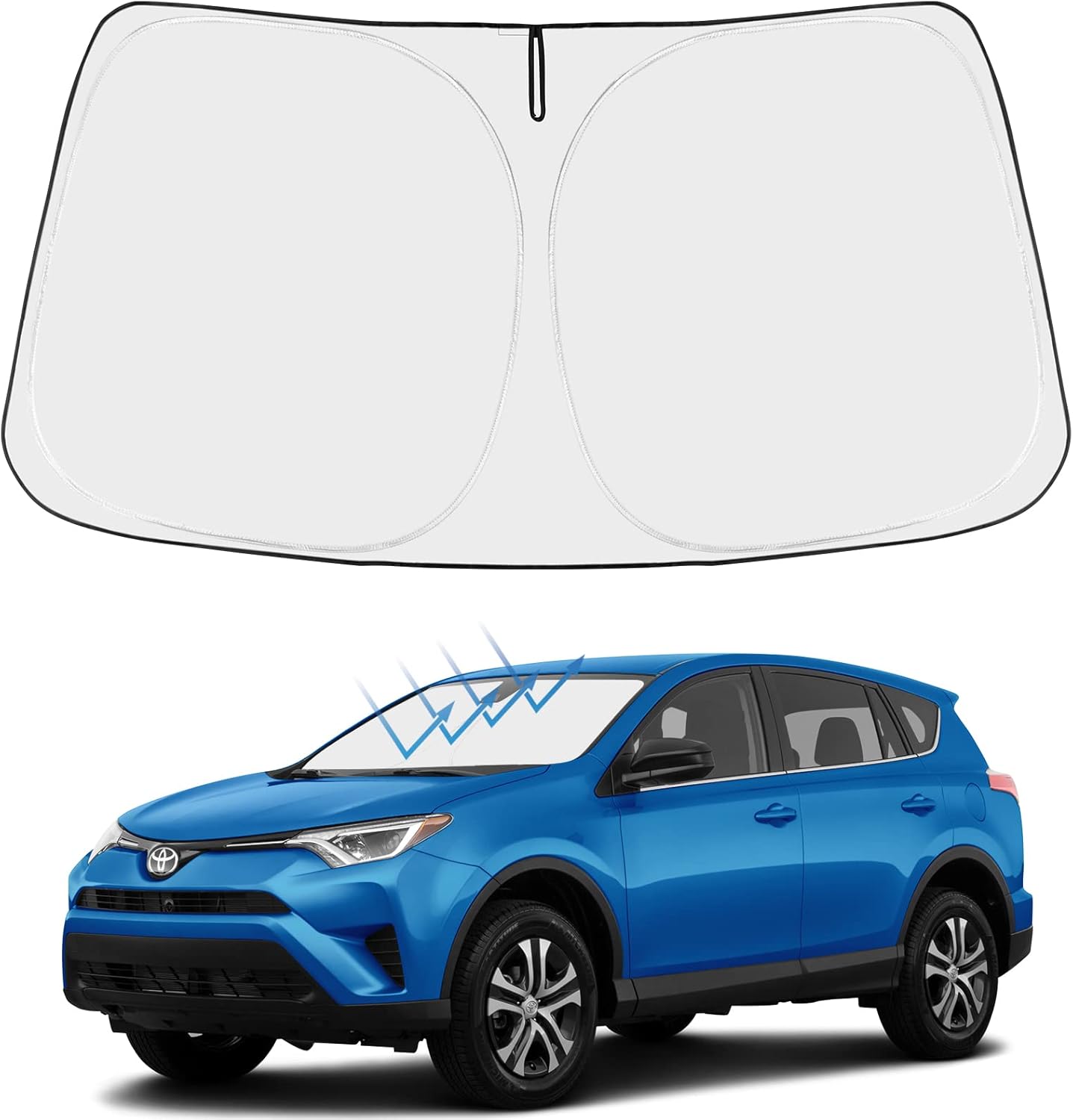 Proadsy Window Shades for Rav4 2018-2022 Side Windows Rear Windshield Triangular Window Sunshade for Baby/Camping Sun UV Rays and Privacy Protection Set of 7