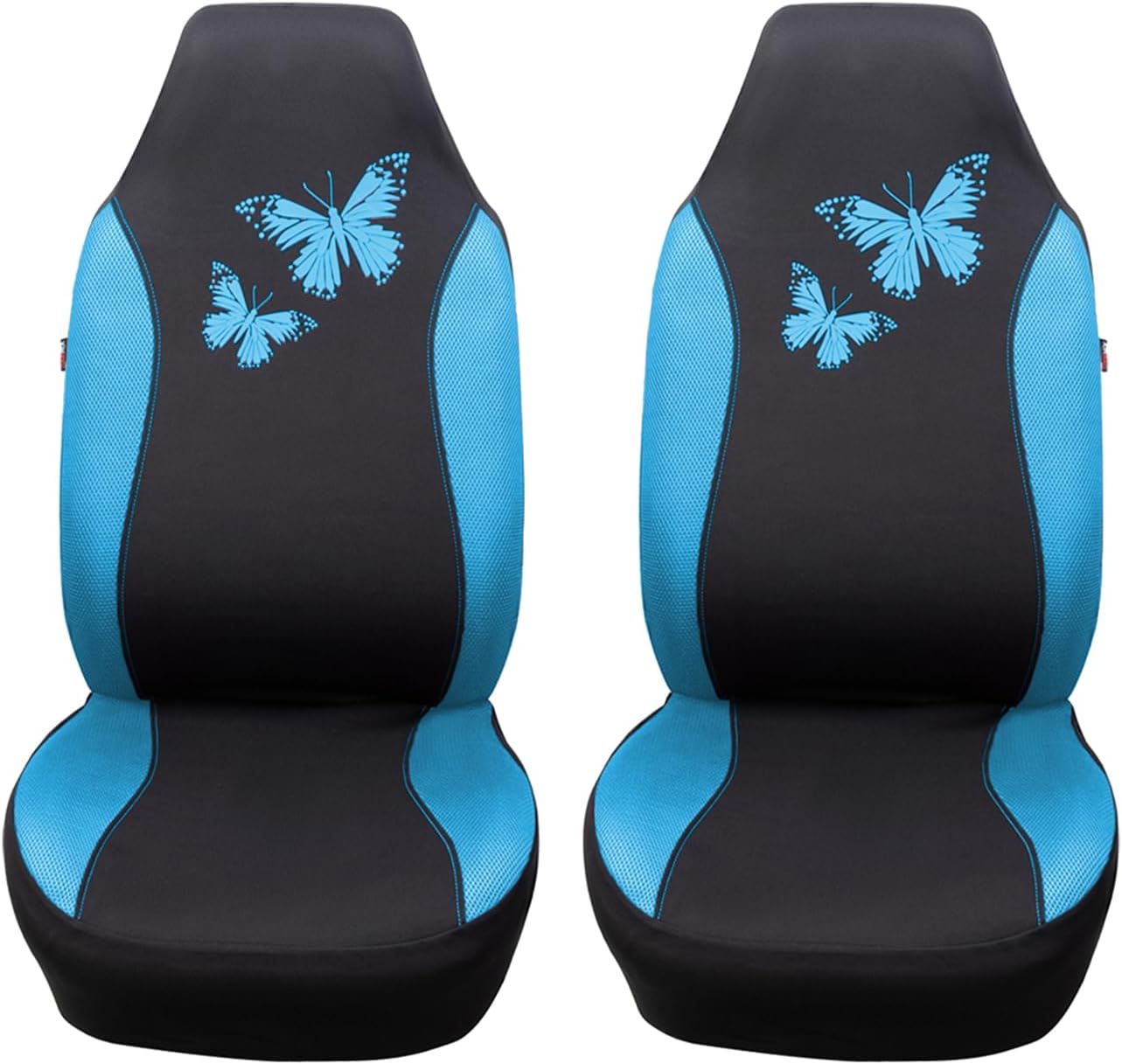 Flying Banner Butterfly car seat Covers ful Set Fashion Universal Lady Woman Female Rear Bench Split Colorized (Full Set, Purple)