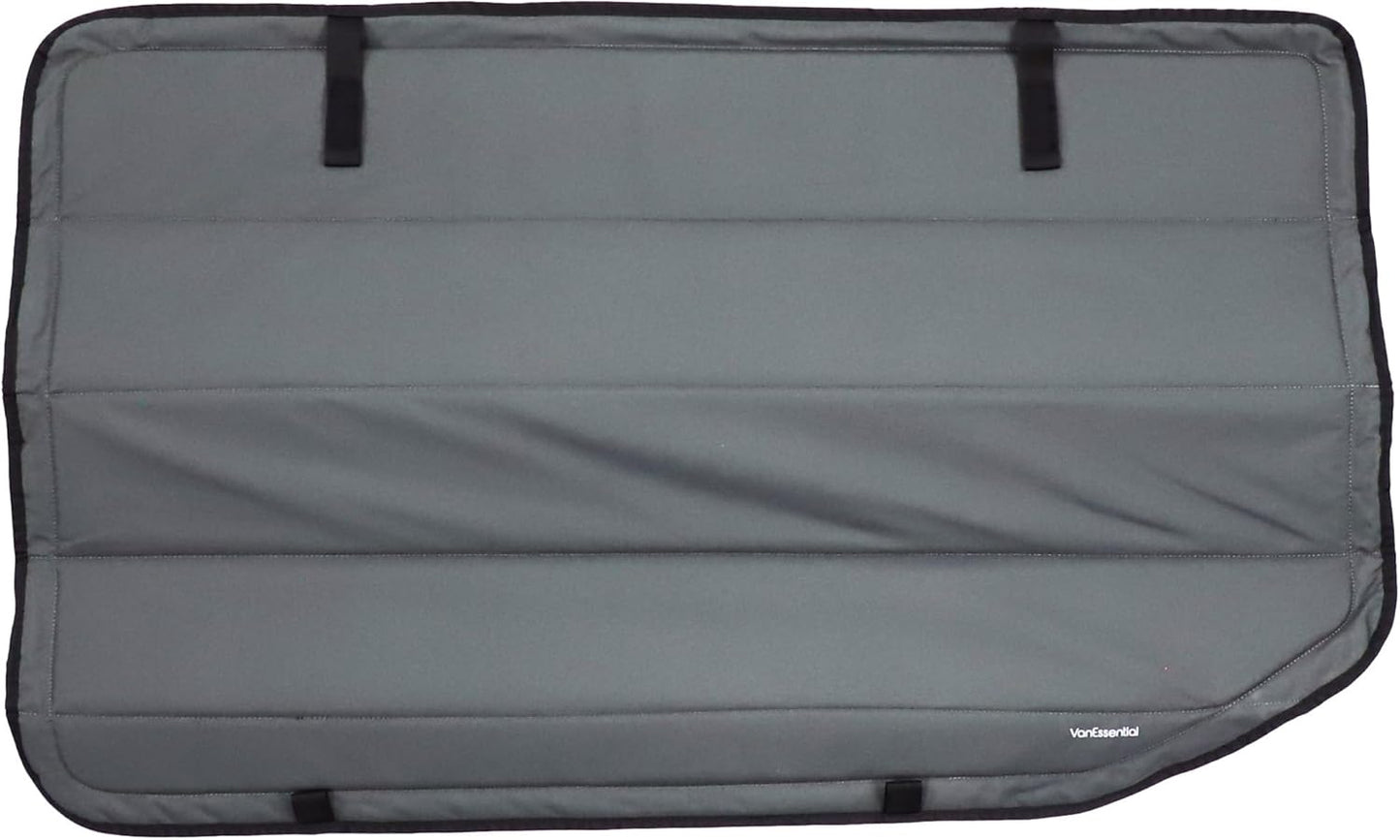 VanEssential Insulated Blackout Crew Window Cover Designed for Ford Transit Van Year 2015 to Current with NO Plastic Trim - Cool Gray