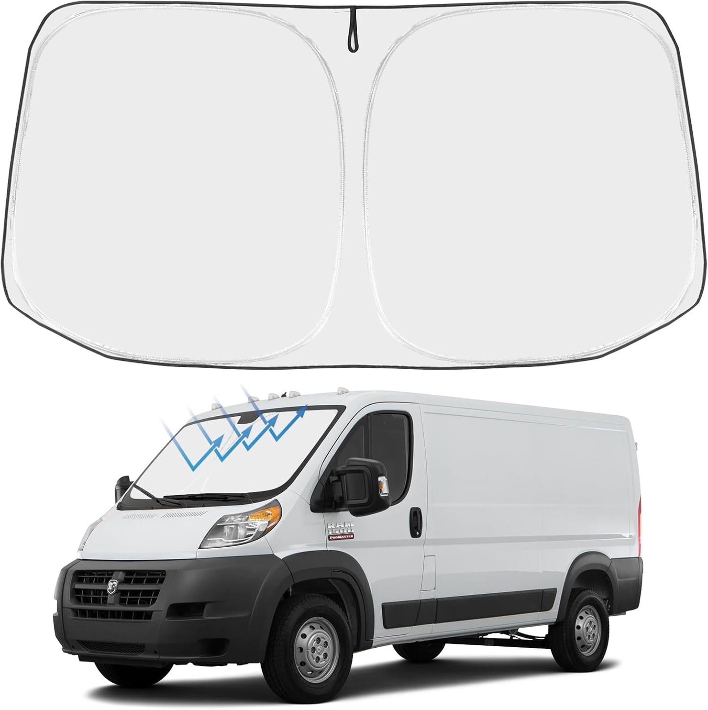 Proadsy Front Windshield and Side Windows Custom Fit 2018-2025 Freightliner Cascadia, Semi-Truck Semi, Commercial & Big Rig Truck Sun Shade Foldable Sun Protector Privacy Cover 2025 Upgrade