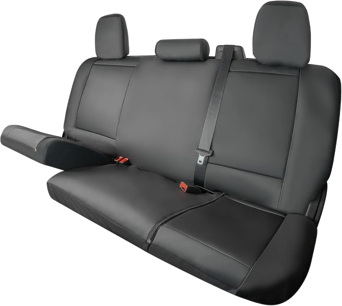 X Truck Accessories Universal Truck Bench Seat Cover; Fits All Full-Size Silverado F-150 Ram Sierra Titan Tundra Pickup Trucks; to Fit Folding, Split Bench or Standard Bench Seat; Faux Leather, Black