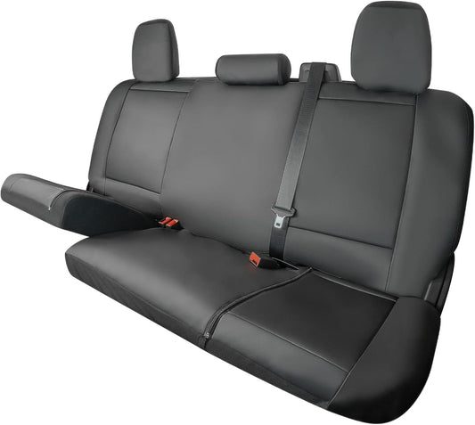 X Truck Accessories Universal Truck Bench Seat Cover; Fits All Full-Size Silverado F-150 Ram Sierra Titan Tundra Pickup Trucks; to Fit Folding, Split Bench or Standard Bench Seat; Faux Leather, Black