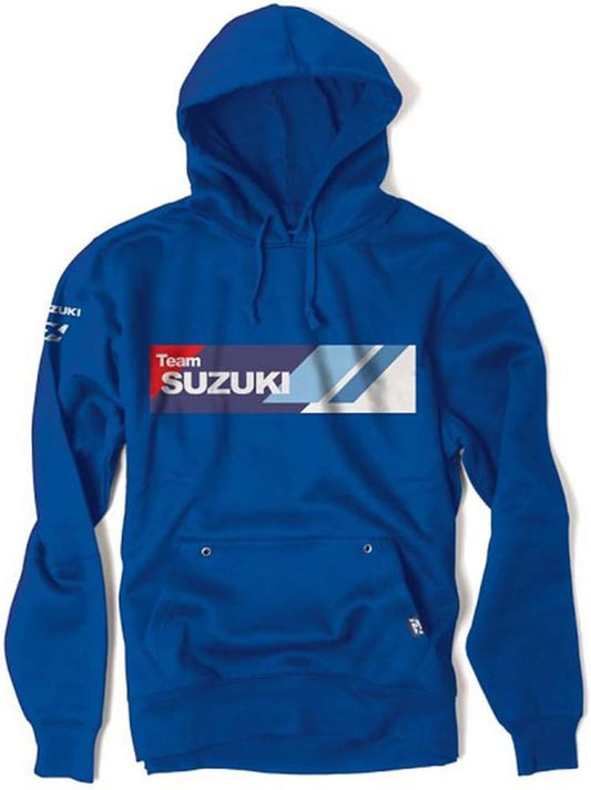 Factory Effex 'Suzuki' Hooded Pullover Sweatshirt (Blue, Medium)