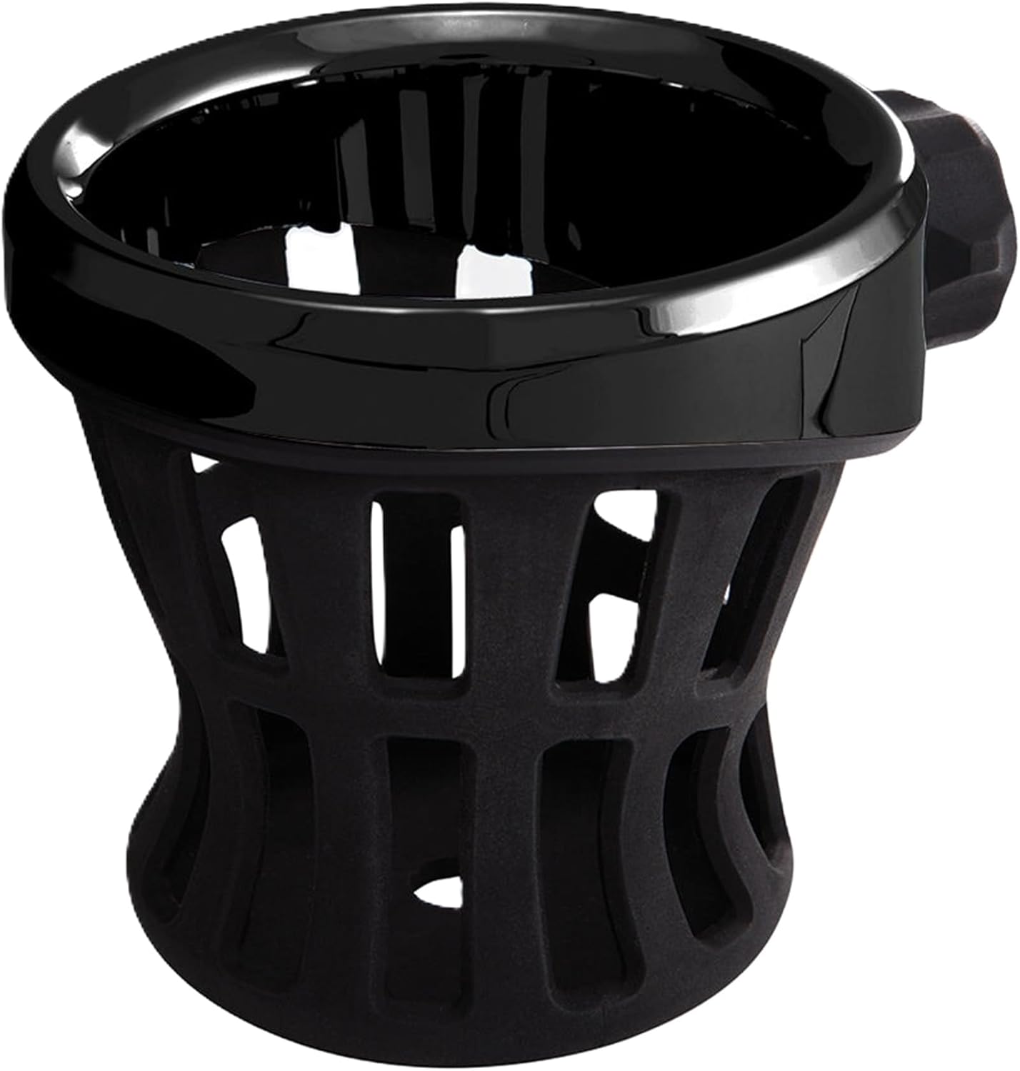 Ciro Drink Holder Perch Mount Chrome Plated & Rubber, Black Finish 50411, 8" x 6" x 5"
