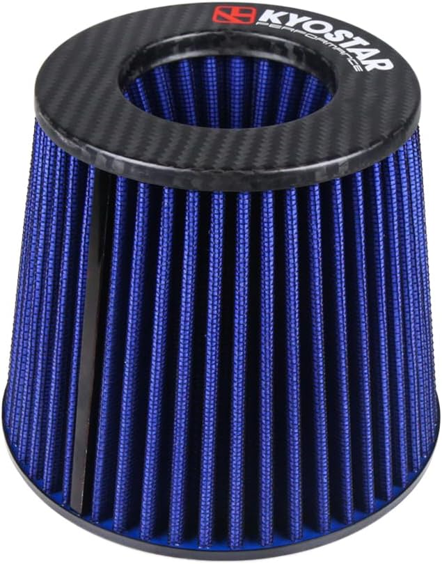 Kyostar 6 Inch (152mm) Neck High Flow Inlet Cold Air Intake Cone Replacement Dry Air Filter Black