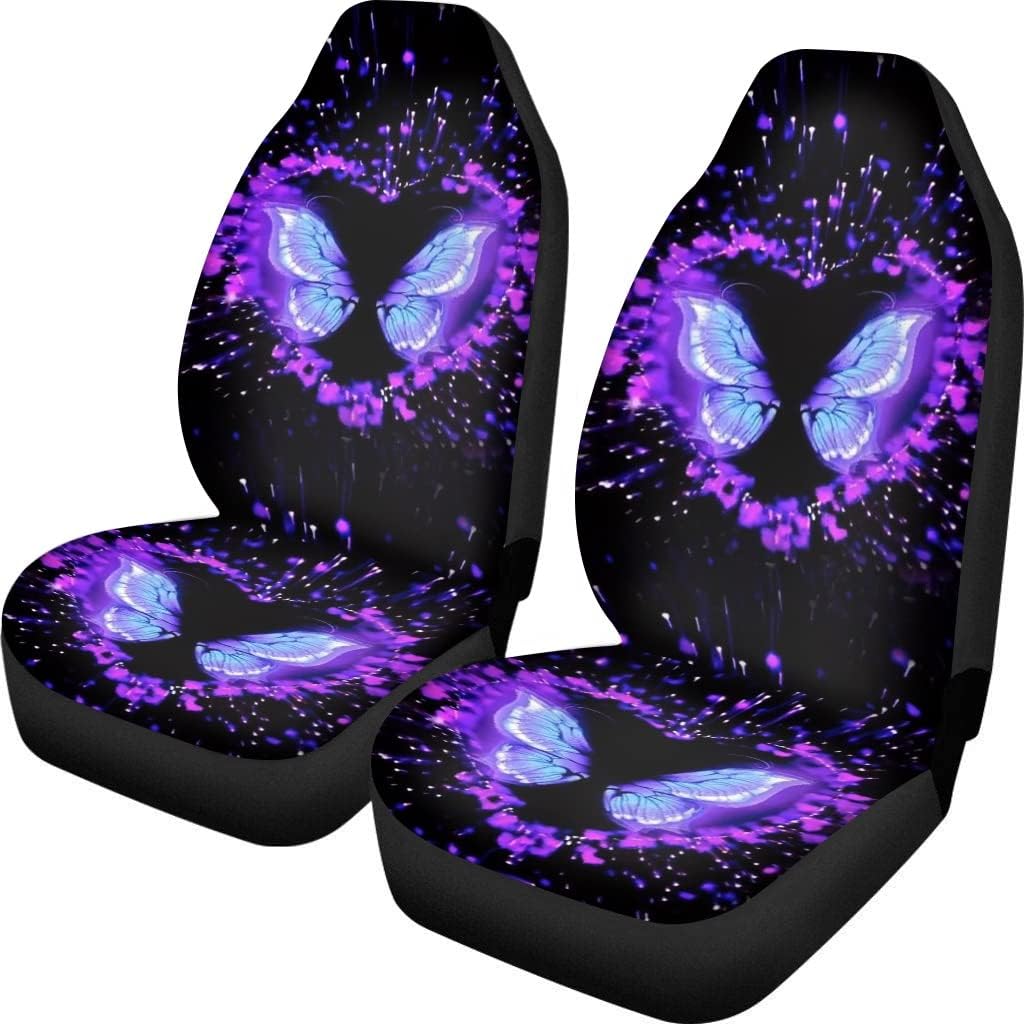 TOADDMOS Bohemian Colorful Mandala Patchwork Car Seat Covers Bucket Front Seats Protector,Universal Fit Cars,Sedan,SUV