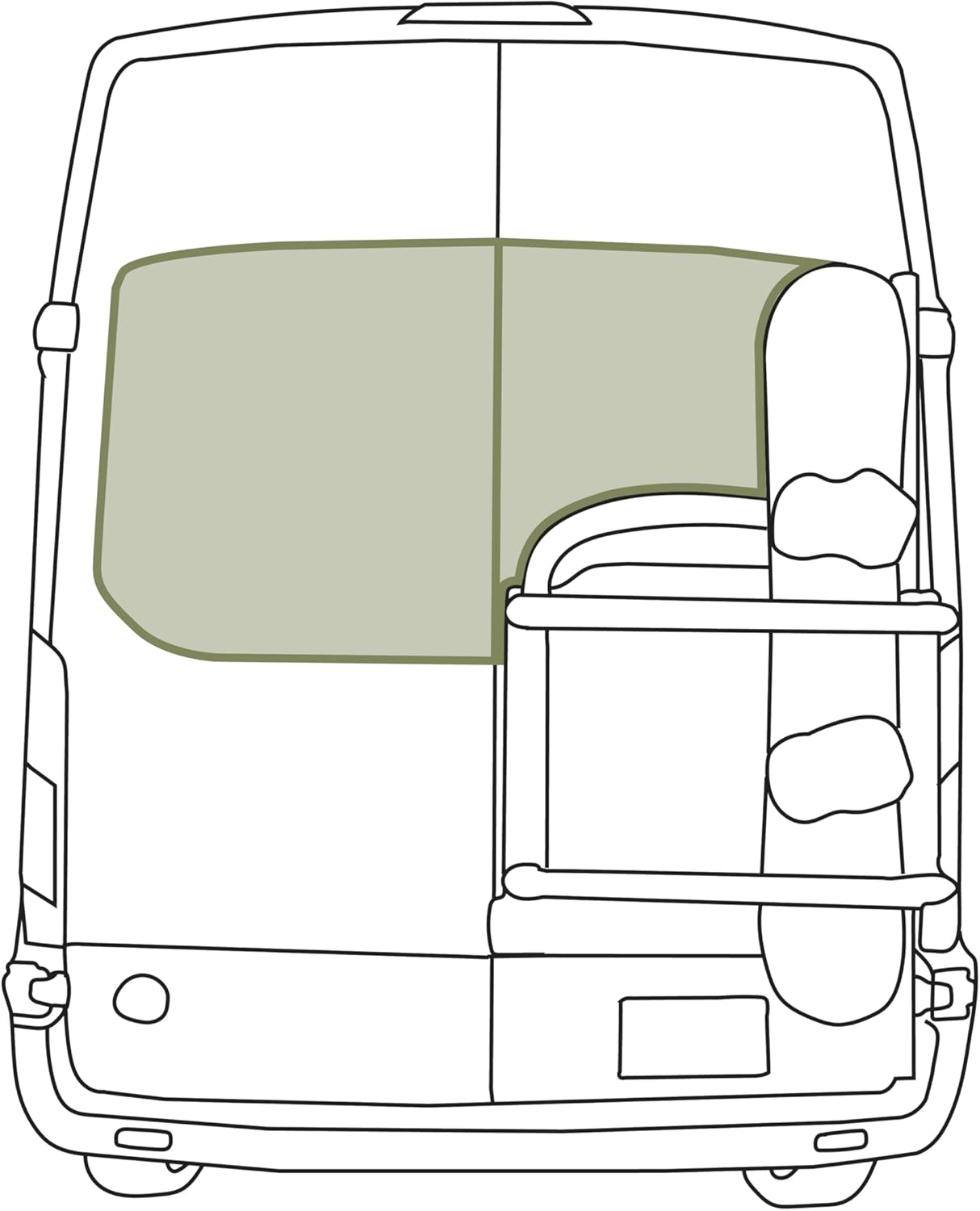 VanEssential Insulated Blackout Crew Window Cover Designed for Ford Transit Van Year 2015 to Current with NO Plastic Trim - Cool Gray