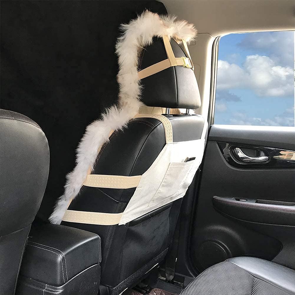 1Pc Faux Sheepskin Wool Fur Car Seat Cover for Cars SUV Trucks Universal Fit, Soft Plush Synthetic Wool Buck Fur Car Seat Cushions by FLMaples(Black)