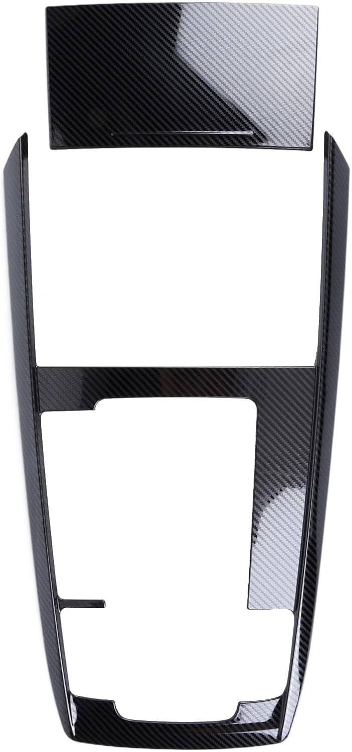 Koauto Gear Shift Knob Console Media Panel Cover Trim Fit for Mazda CX-30 2020-2023 Carbon Fiber