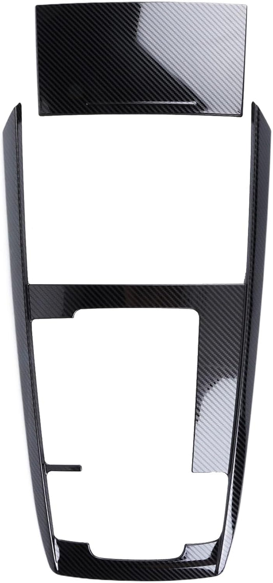 Koauto Gear Shift Knob Console Media Panel Cover Trim Fit for Mazda CX-30 2020-2023 Carbon Fiber