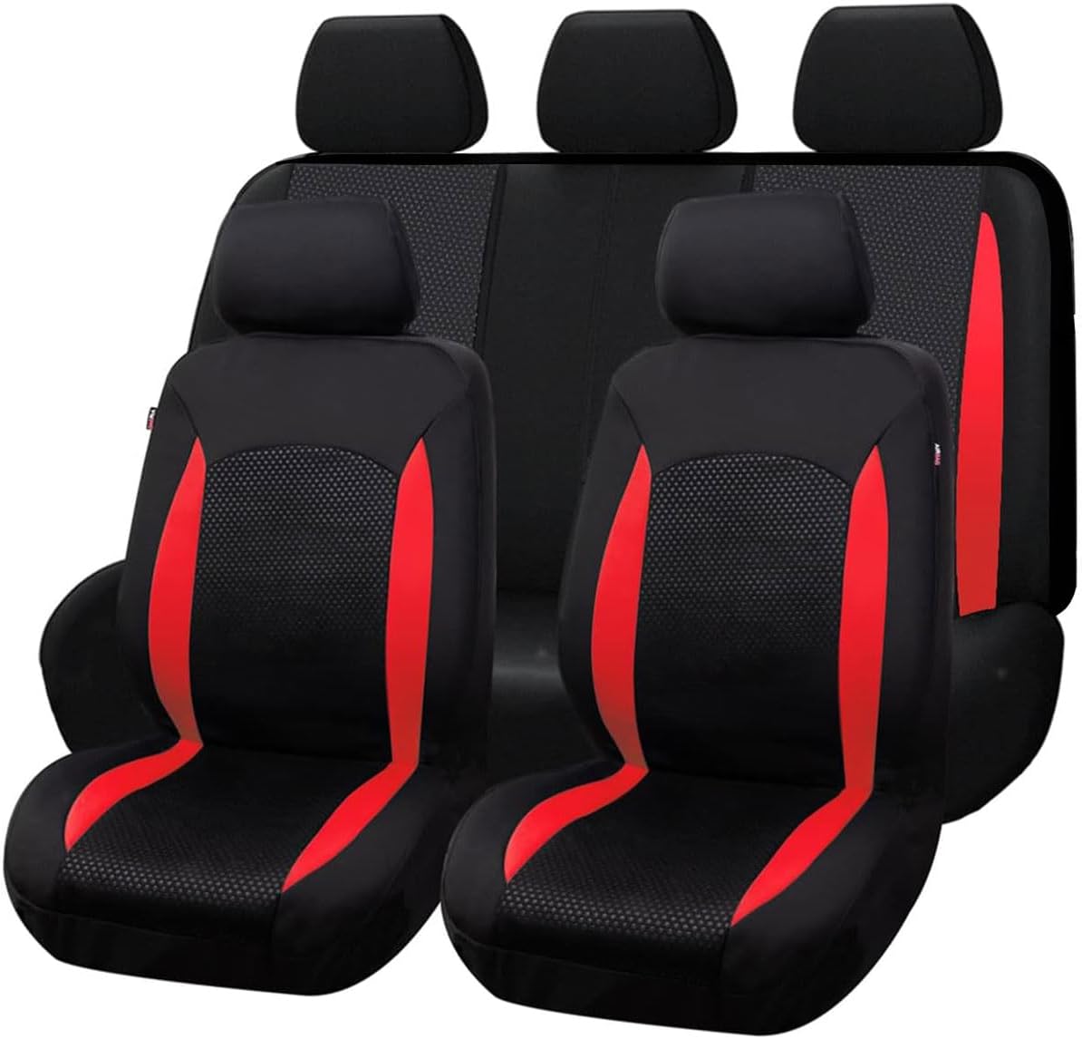 Flying Banner Car Seat Covers Front Seats Rear Bench Polyester Car Seat Protectors Easy Installation Split Rear Bench Classic Man Lady Truck (Comp Set, Pink Black and Light Pink.
