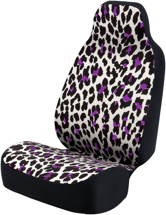 Coverking Universal Fit 50/50 Bucket Animal Fashion Print Seat Cover - Giraffe (Orange)