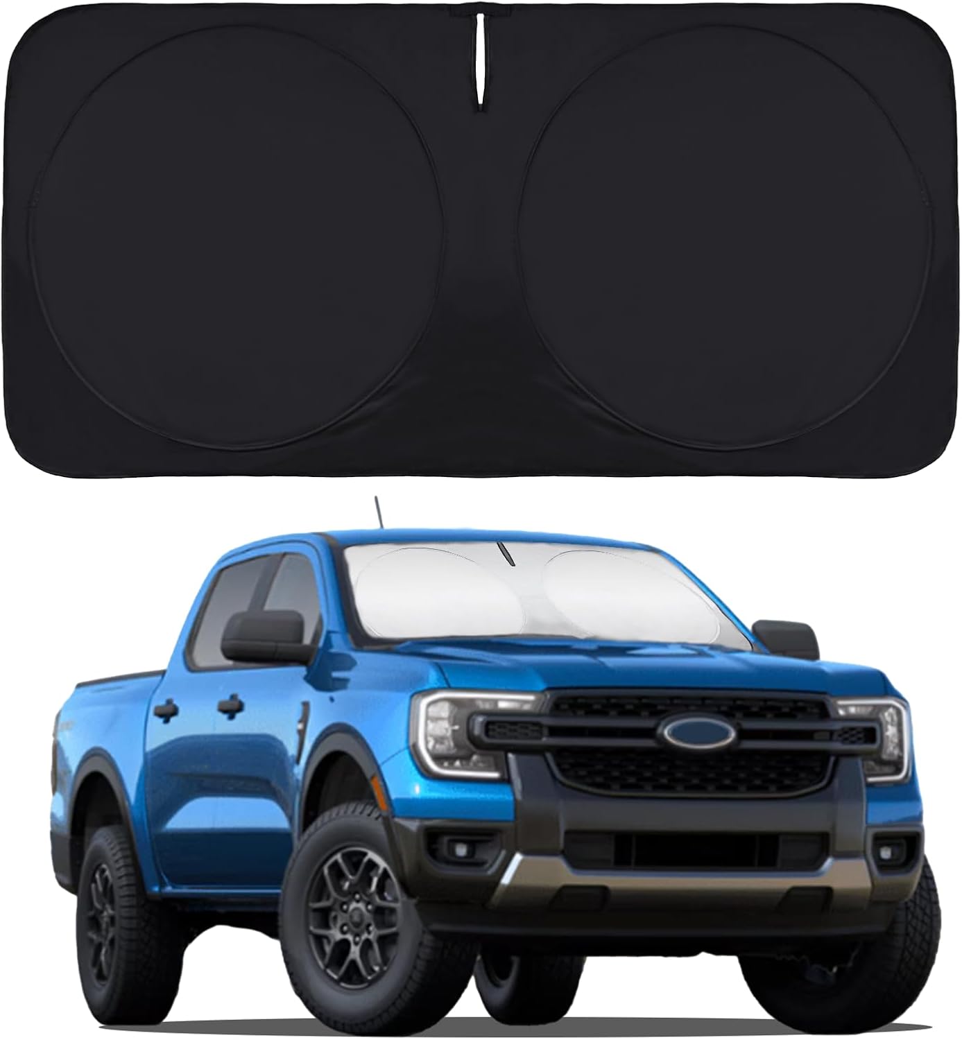 for 2024 Compass Windshield Sun Shade Car Windshield Cover, Custom Fit for Jeep Compass 2017-2023 Ultimate Sun Protection Foldable Visor Sunshade Protector Shield Accessory