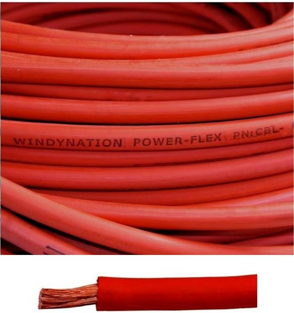 6 Gauge 6 AWG 20 Feet Black Welding Battery Pure Copper Flexible Cable Wire - Car, Inverter, RV, Solar