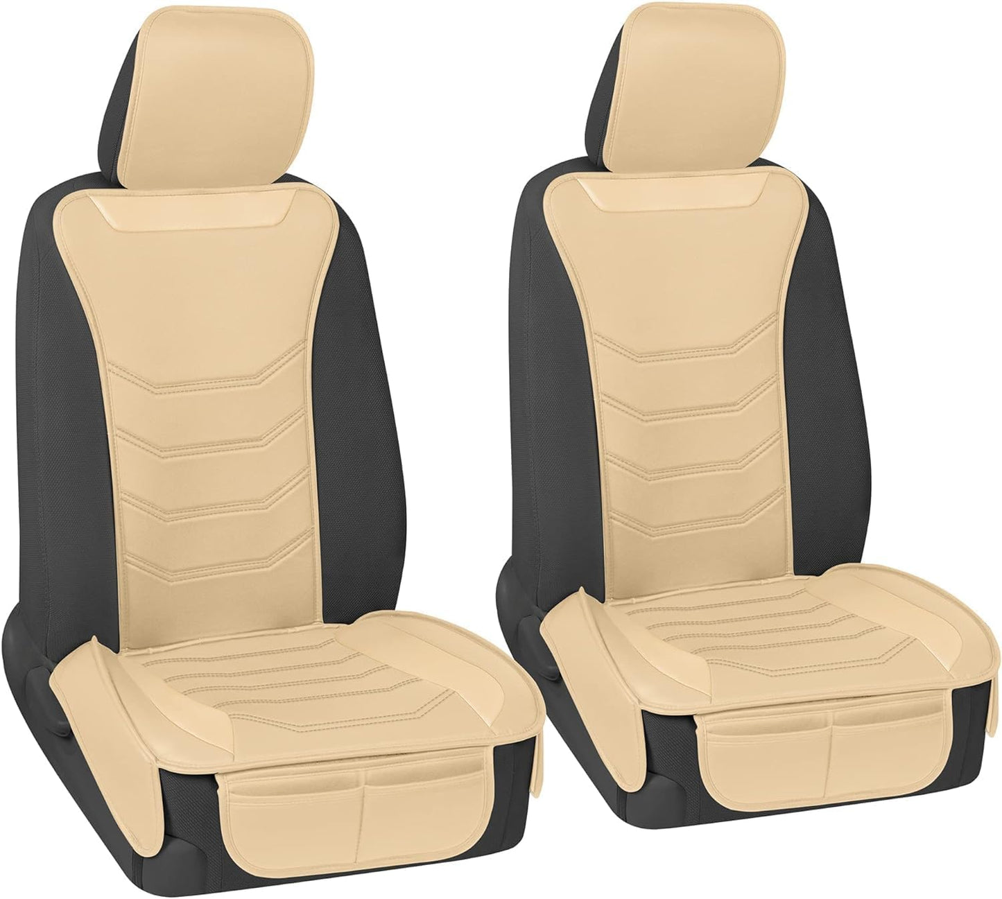 BDK Auto MTSC-9210-BG: Slim-Fit Pu Leather Seat Cushion/Beige