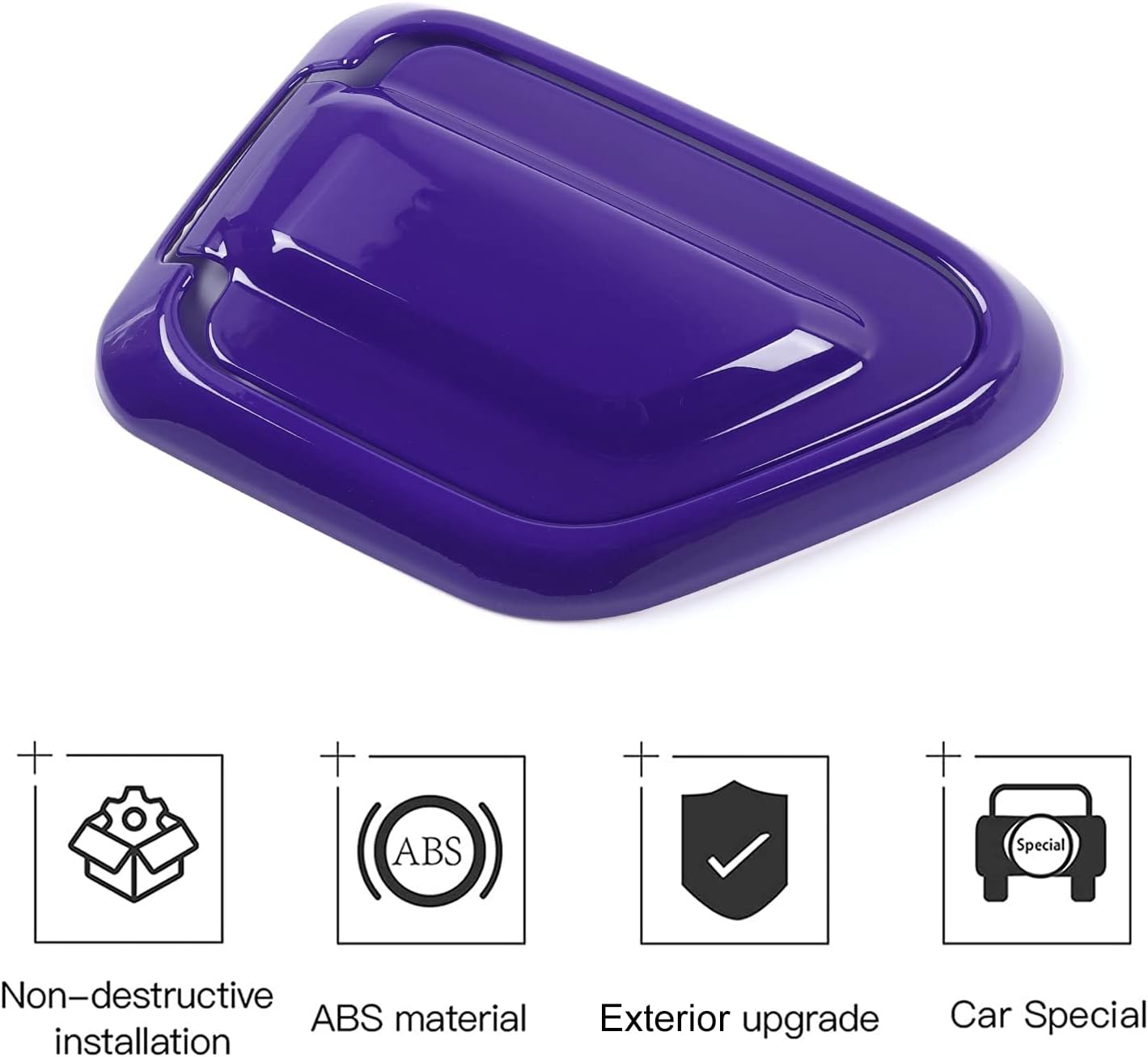 CheroCar for Jeep 4xe Electric Charging Ports Trim Cover Antidust Antiscrach Protector Cover for Jeep Wrangler 4xe 2021-2022 (Purple)
