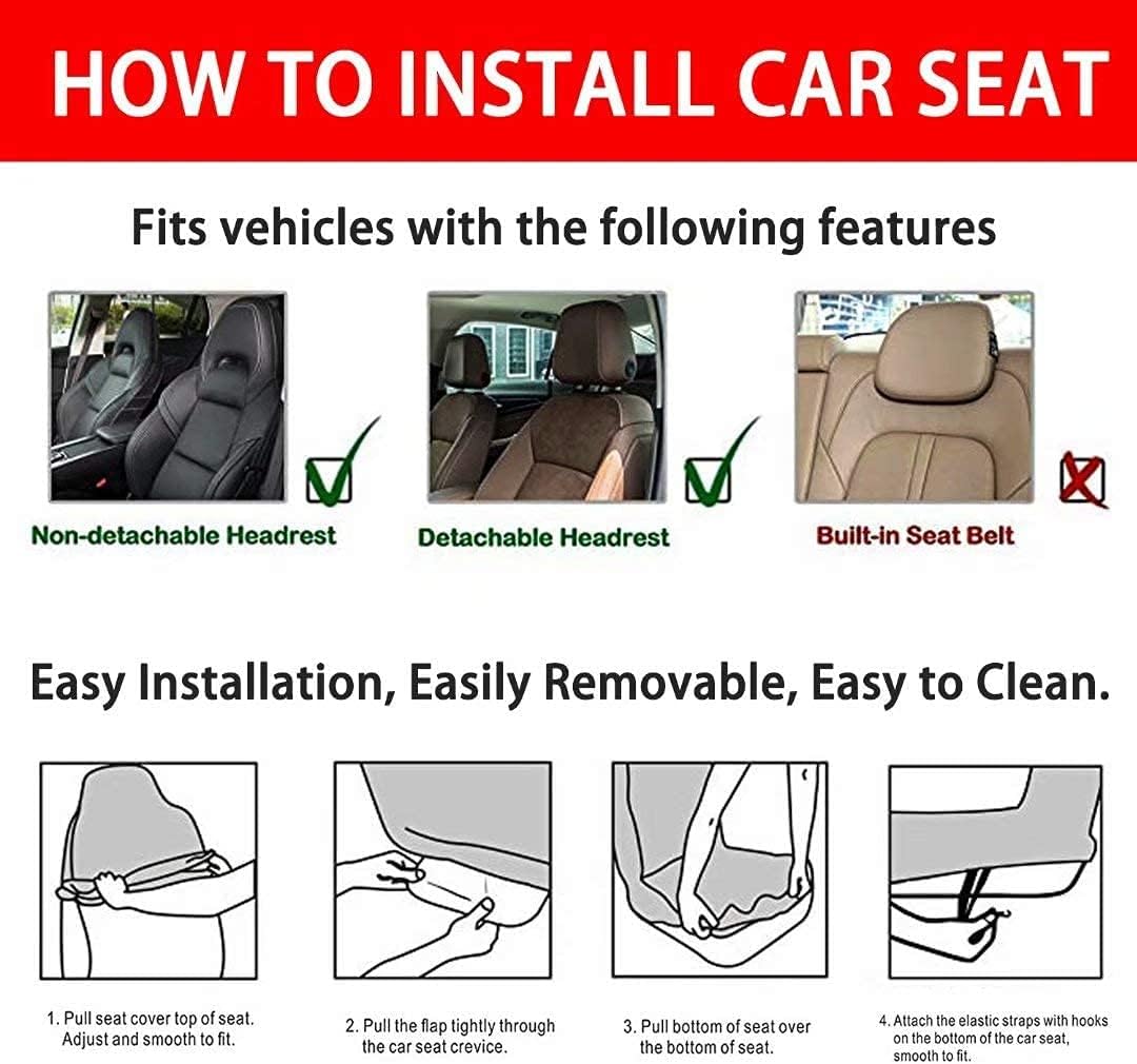 KEIAHUAN Galaxy Owl Car Seat Cover for Women Men, 2 Packs High Back Bucket Universal Fit Auto Seat Covers for Cars, Trucks, SUV, or Van