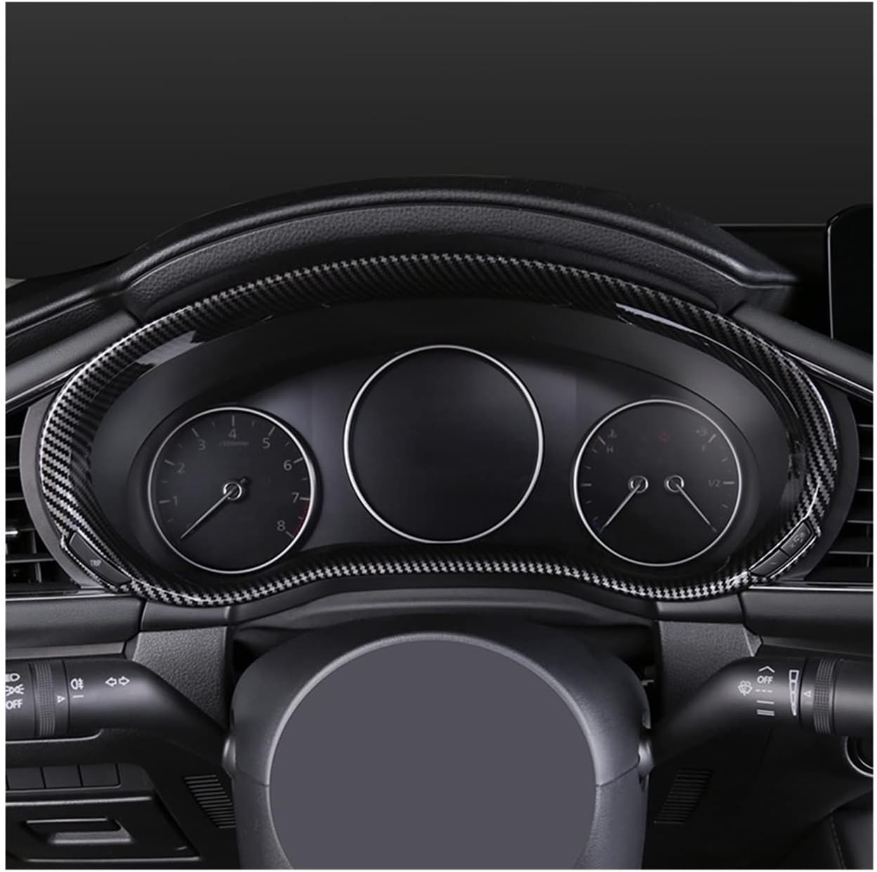 Xwang Store Car Dashboard Interior Frame Cover Trim Dash Board Moulding Sticker Compatible with Mazda 3 Axela BP CX-30 DM Accessories 2020 2021 2022 (Color Name : Carbon Style 1 pcs)